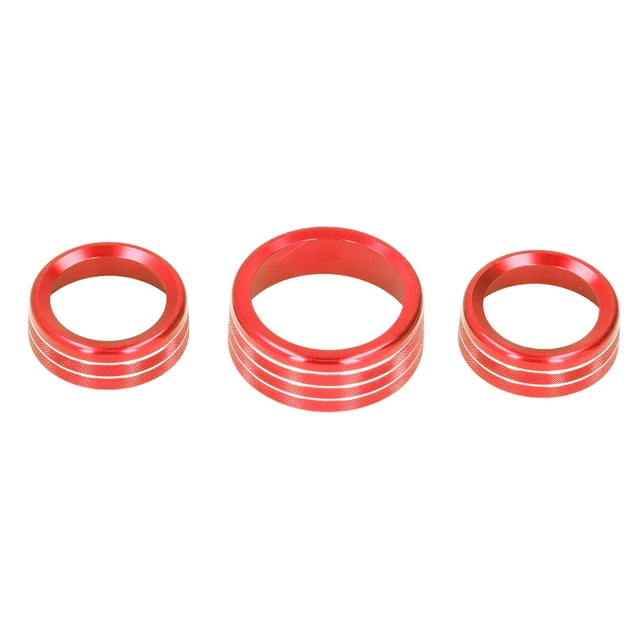 Reemplazo de aleación de aluminio para cubierta de perilla de botón de CD para interruptor de aire acondicionado, color rojo, para Dodge Challenger Chrysler 2015-2019