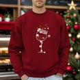 thumbnail image 2 of LIUJUNSHOP Men's French Terry Crewneck Sweatshirt Men's Christmas Glass Themed Casual Style Hoodless, 2 of 4