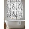 thumbnail image 5 of Black Grey Botanical Sheer Curtains 72 Inch Length 2 Panels Set, Spring Floral Summer Farmhouse Voile Window Treatment Rod Pocket Curtains Sheers Drapes for Bedroom/Living Room/Kitchen 52"x72"x2, 5 of 7