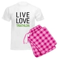 thumbnail image 6 of CafePress - Live Love Triathlon Men's Light Pajamas - Men's Light Loose Fit Cotton Pajama Set, 6 of 7