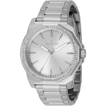 Invicta 49104 Men's Speedway Quartz Silver Tone Dial Crystal Watch