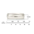 thumbnail image 5 of Oxford Ivy Oxford Ivy Men's 10K White Gold 5mm Comfort Fit Plain Wedding Band (Available Ring Sizes 8-12 1/2) Size 11.5, 5 of 5