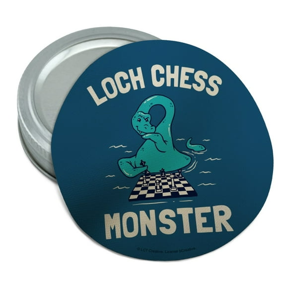 Loch Chess Monster Lochness Funny Humor Round Rubber Non-Slip Jar Gripper Lid Opener