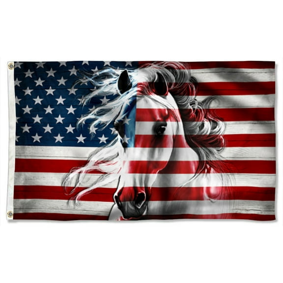 Cayyon Horse American Grommet Flag 3x5Feet Banner with 2 Brass Grommets