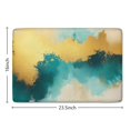 thumbnail image 5 of Teal and Gold Marble Abstract Waves Flannel Non Slip Door Rugs,Washable Door Mats Indoor,Decorative Door Mats,Dirt-Resistant and Absorbent Doormat for Entrance,Bedroom,Kitchen,Bathroom,23.5"x16", 5 of 5