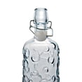 thumbnail image 3 of Botella de Vidrio Grueso, Tapa de Goma con Cierre Hermético Reutilizable, Envase de Vidrio Transparente con Relieve, 1 Litro, Espiral Azul, 3 of 4