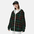 thumbnail image 5 of Gaeub Buffalo Plaid Dark Green Men's and Women's UPF 50+ Long-Sleeved Sun Protection Clothing, Fishing Shirt Long Sleeve Zip - XX-Large, 5 of 9
