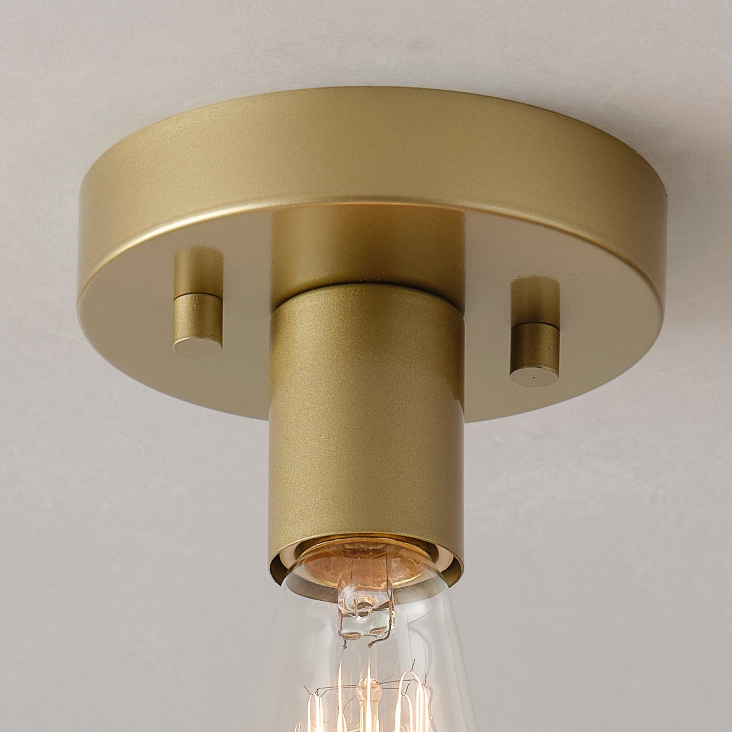 Better Homes & Gardens 1Light Flush Mount, Burnished Brass, Bulb Not Included