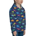 thumbnail image 5 of Naloa Dinosaurs Teenage Zipper Hoodie, Long Sleeve Zip Up Hoodies Casual Jackets Tops for 7-12 Years-Medium, 5 of 6