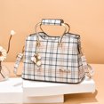 thumbnail image 1 of Women's Colorblock Plaid Pattern Pendant Decor Shoulder Bag, Crossbody Bag, Handbag, 1 of 5