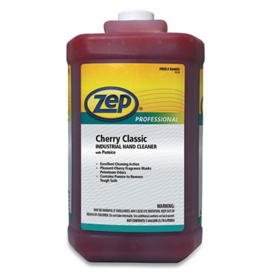 Zep Professional Cherry Classic Industrial Hand Cleaner with Pumice, Cherry, Bottle, 1 gal