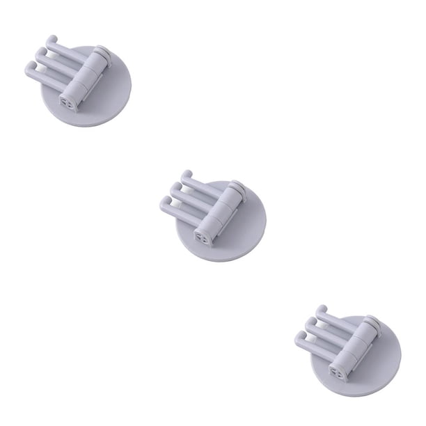 Wosthever Gancho adhesivo sin costuras de tres ramas Gran capacidad de carga Ganchos de barra Soporte para llaves de baño Bastidores de Type1 NO1