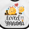 thumbnail image 4 of Inktastic Bees Loved by Grandma Boys or Girls Baby Bib, 4 of 4