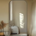 thumbnail image 5 of Antok 71"x28.1" Floor Mirror, Arched Full Body Standing Mirror for Bedroom & Living Room, Black, 5 of 6