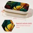 thumbnail image 5 of Tropical Plants Luxurious Velvet Travel Organizer Box with Removable Compartment - Ideal Gift for Jewelry Lovers, Necklace Holders, 5 of 7