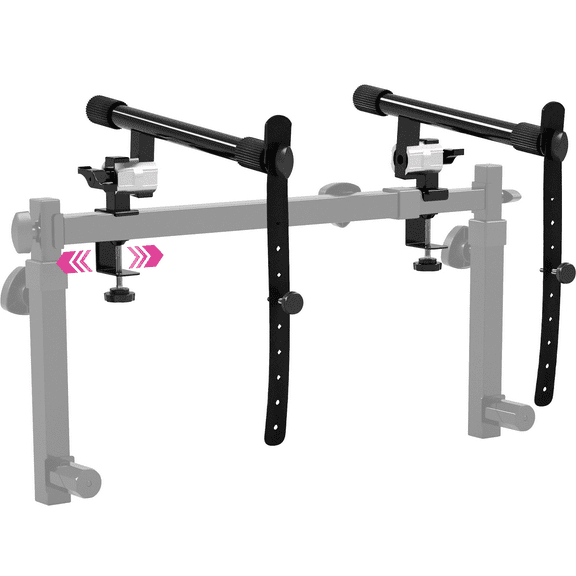 Liquid Stands 2 Tier Keyboard Stand Attachment - Arms Only - Adjustable Steel Double Stand Extender