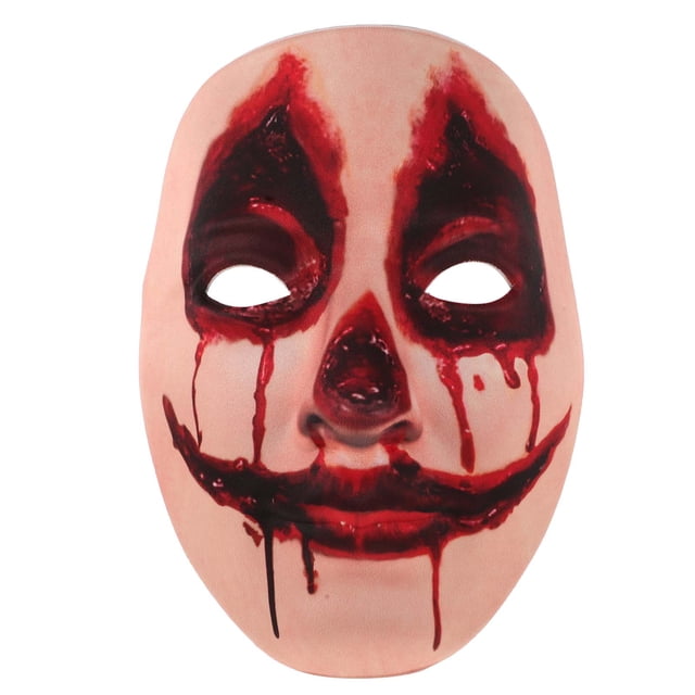 FELTECHELECTR Máscara de fantasma de terror aterradora, máscara de Halloween espeluznante, máscara de demonio sonriente, disfraz para decoraciones de Halloween, accesorios para fiestas de cosplay