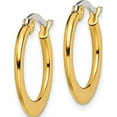 thumbnail image 3 of Stainless Steel Polished Yellow Ip Tapered 19mm Diameter Hoop Earrings (19 X 19) Made In China sre571, 3 of 5