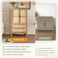 thumbnail image 3 of May in Color Kitchen Pantry Storage Cabinet, 48" Tall Pantry Cabinet with 2 Doors and 2 Drawers, for Kitchen, Dining Room, Living Room, Natural, 3 of 8