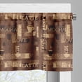 thumbnail image 2 of Ambesonne Coffee Valance & Curtain, Cafeteria Typography, 55"x36", Brown Beige, 2 of 7