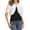 White, variant on Hanerdun Womens Chiffon Cropped Cardigan 3/4 Sleeve Casual Open Front Shrugs Sheer for Evening Dresses XL