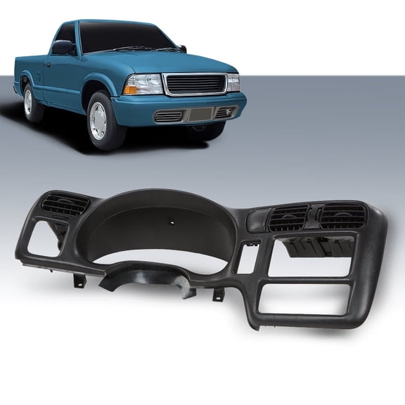 PIT66 Dashboards Cluster Dash Radio Bezel Double Din Radio Fit for Chevy Blazer S10 GMC Jimmy Sonoma 1998-2004 Black