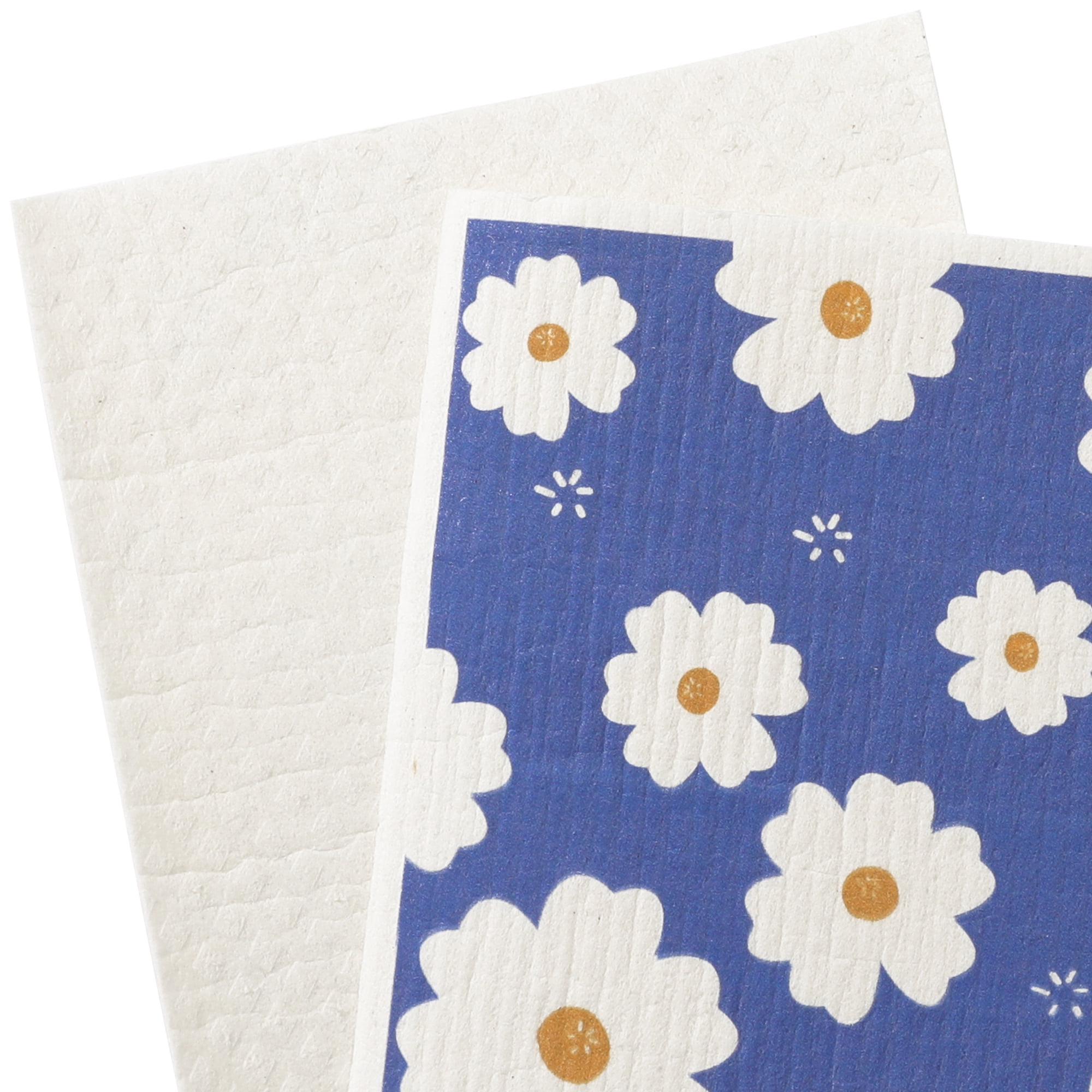 Unique Bargains 10pcs Absorbent Kitchen Dish Towels Reusable Towels Flower 5 7" x 8"