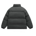 thumbnail image 3 of LpwkSSA Men's Down Jacket Winter Solid Color Warm Thickened Outdoor Stand Collar Coat Men Casual Loose Padded Clothing Gray XXL, 3 of 3