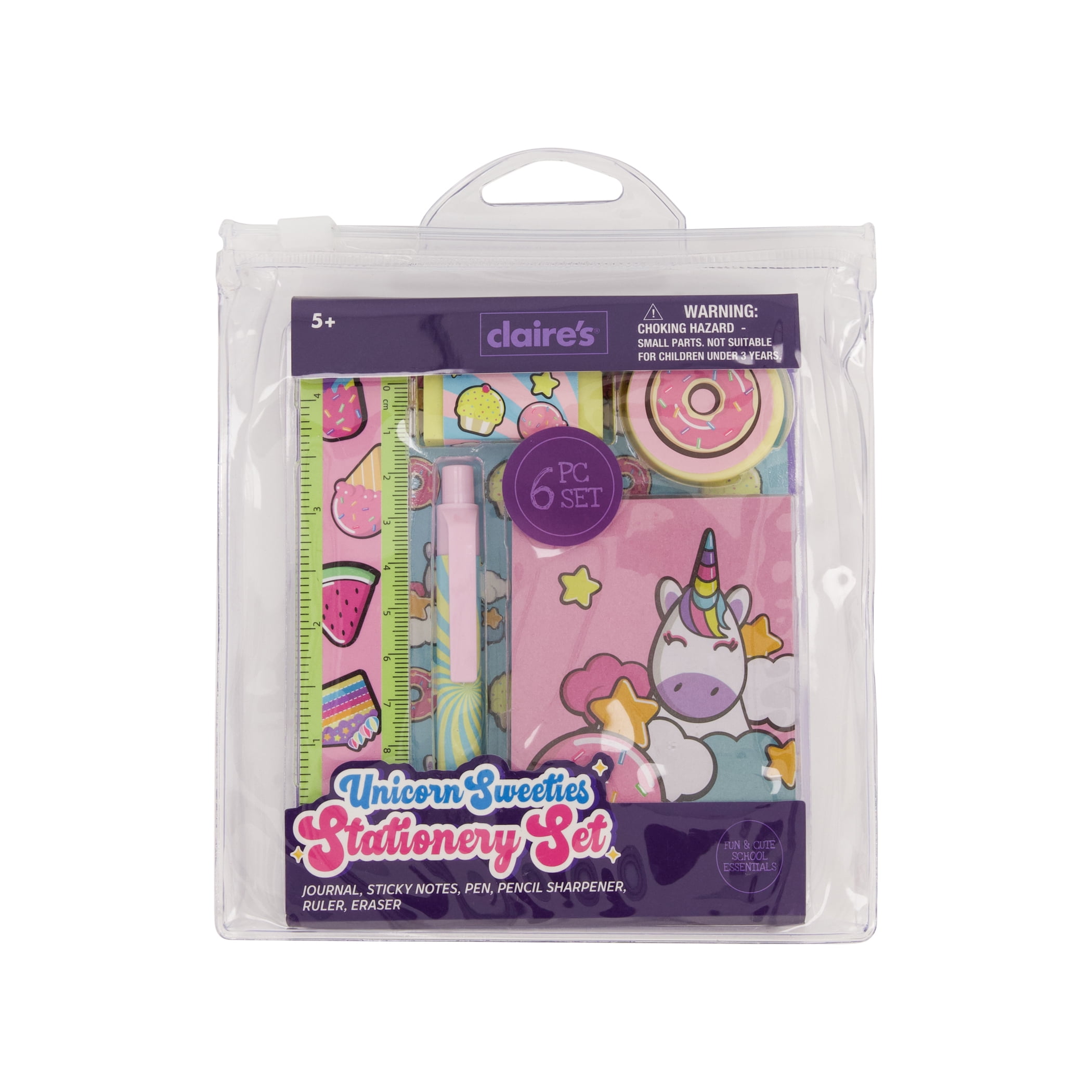 Claire's Stationery Set - Unicorn 6 pcs