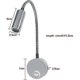 thumbnail image 2 of Flexible Gooseneck LED Reading Light, 1W Wall Mounted Lamp for Bedside and Desk, Gold Finish, 2 of 5