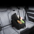 thumbnail image 5 of Dihmpor Car Seat Organizer - Passenger Seat Organizer, Collapsible Small Car Seat Storage Organizer for Console Front/Back, Automotive Backseat Organizer with Belt 4 Cup Holders for Kids Accessories, 5 of 6