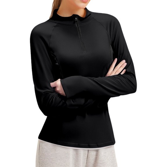 Women's Long Sleeve High Elasticity Fitted Yoga Running Suit Moisture Wicking Fitness Outfit