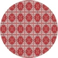 thumbnail image 1 of Ahgly Company Machine Washable Indoor Square Transitional Red Area Rugs, 3' Square, 1 of 7