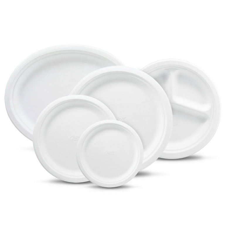 Chinet Classic Premium Disposable Paper Plates, 10 3/8, 80 Count