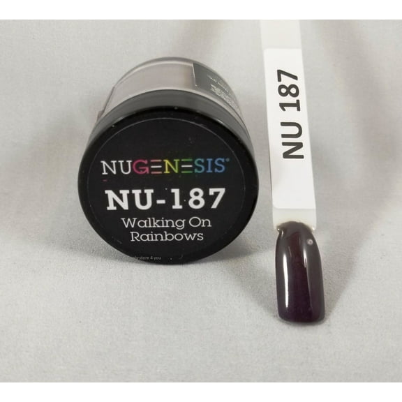 NUGENESIS Nail Color Dip Dipping Powder 1oz/jar - NU187 WALKING ON RAINBOWS