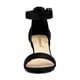 thumbnail image 3 of Sandalias De Tacón Bajo Con Correa De Tobillo Para Mujer Negro 37, 3 of 7