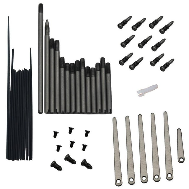fastboy 7 Ensembles Pièces de Réparation de Clarinette Broche+vis+vis à Ressort Feuille+vis à Ressort Type C comme Décrit