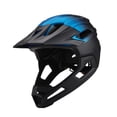 thumbnail image 1 of Casco de bicicleta de cara completa, casco de bicicleta para mujeres y hombres, cascos protectores, sombrero de flujo de aire ajustable, casco ligero azul negro, 1 of 8