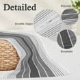 thumbnail image 6 of Gradient Grey Striped Throw Pillow Cover, Pillowcase Protectors with Zipper, Breathable Decorative Lumbar Pillow Case Cover, Simple Farm Stripes Minimalist Pillow Shams for Couch Sofa 16x24Inch, 6 of 8