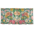 thumbnail image 7 of Yayeee Kitchen Curtains Set of 2 Light Filtering 57"x24" Over Sink Window Panels, Floral Pattern, 7 of 7
