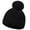 Black, variant on Lovskoo Baby Solid Color Knitted Woolen Hat For Boys And Girls Winter Solid Color Knitted Hat For Babies 12 Months Black