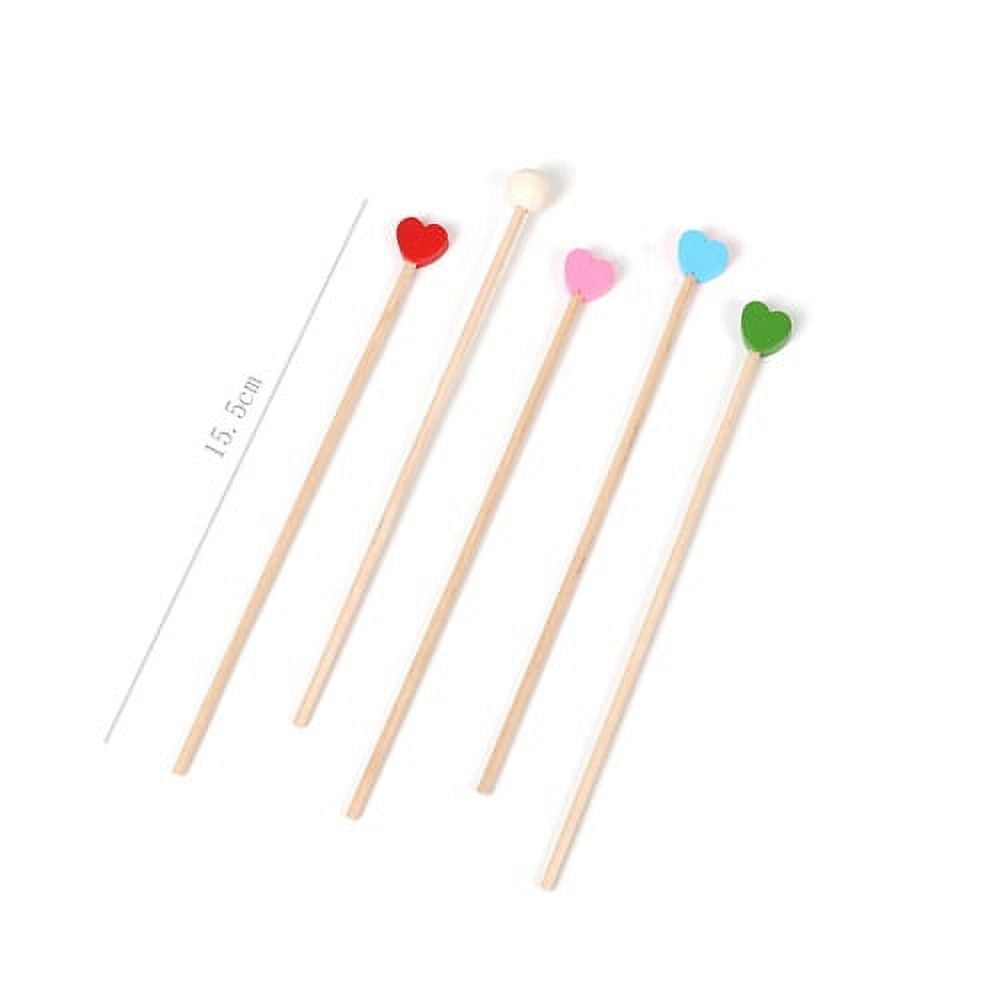 Taize 100Pcs Stir Stick Smooth Disposable Wood Easy to Use Durable