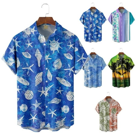 

Teens Mens Beach Aloha Tee Shirts Novelty Classic Blouses for Teen and Adult
