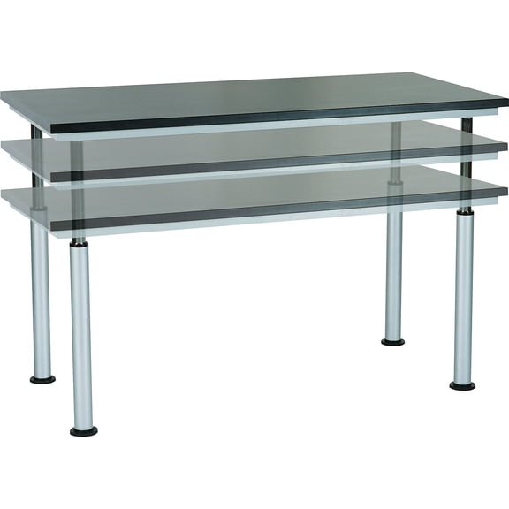 Adjustable-Height Table, Rectangular, 60w X 24d X 42h, Black