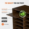 thumbnail image 4 of BENTISM Wood 12 -Compartment Freestanding Literature Display Rack & Organizer Type, Brown, 4 of 10