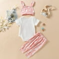 thumbnail image 4 of YunPes 3Pcs Toddler Easter Outfits Set Cute Cartoon Bunny Egg Print Short Sleeve Round Neck Romper + Elastic Soft Pant + Hat, 4 of 8