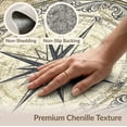 thumbnail image 6 of ODIKA 5'x7' Washable Area Rug Easy Care, Non-Shedding, Pet Friendly, Antique Navigation Compass Rose Directional Chart Distressed for Small Living Room, Bedroom, 6 of 7