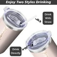 thumbnail image 4 of Bridesmaid Tumbler 40oz - Wedding Party Gift - Stainless Steel Insulated Cup with Handle & Straw - Champagne Flute Alternative, 4 of 6