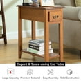 thumbnail image 5 of Gymax End Table Bedside Sofa End Table Narrow Nightstand w/Drawer, 5 of 10