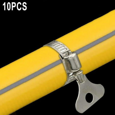 

10PCS Jubilee Clips Stainless Steel Hose Clip Hose Clamp Worm Drive Hose Clip